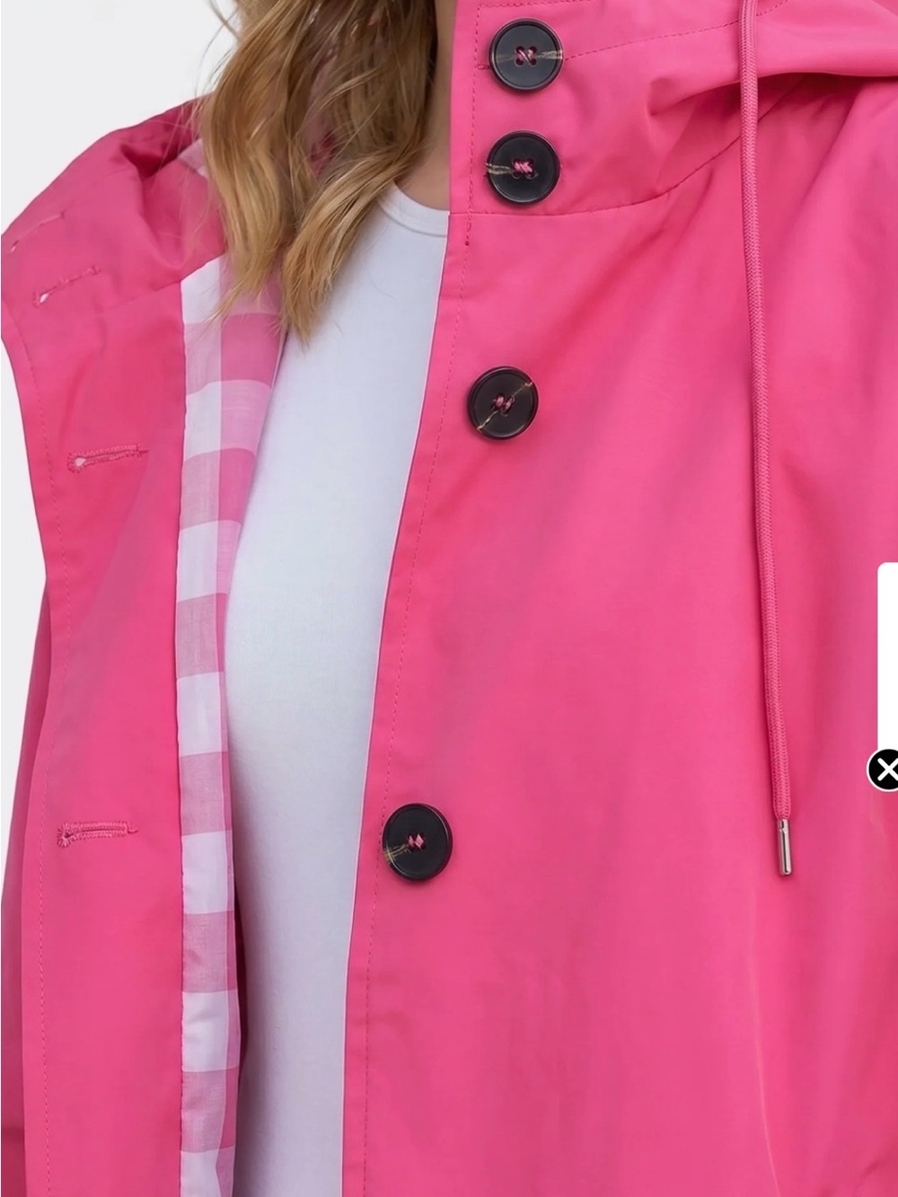 WJacket Icon Windbreaker Rain Jacket Longline Water-resistant Windproof - Picture 4 of 16